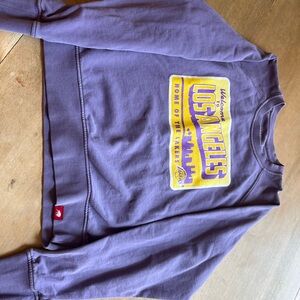 Los Angeles Lakers Purple Graphic Crewneck Sweatshirt